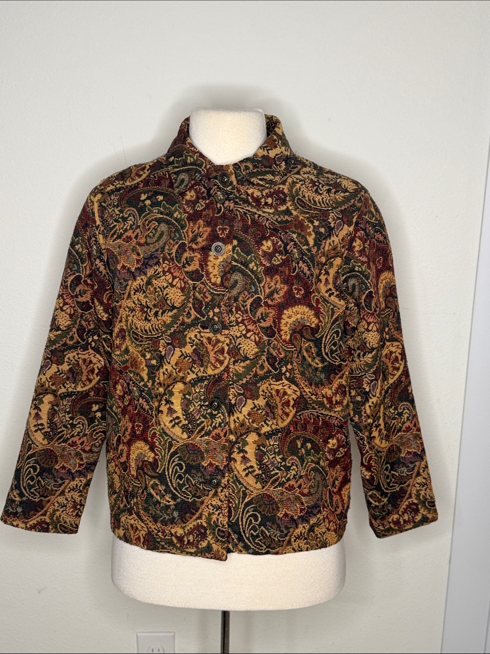 White Stag paisley tapestry jacket popular 90s grandma-core statement med 8/10